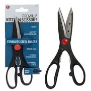 Stainless steel kitchen scissors 8.5 inch with easy-grip handles