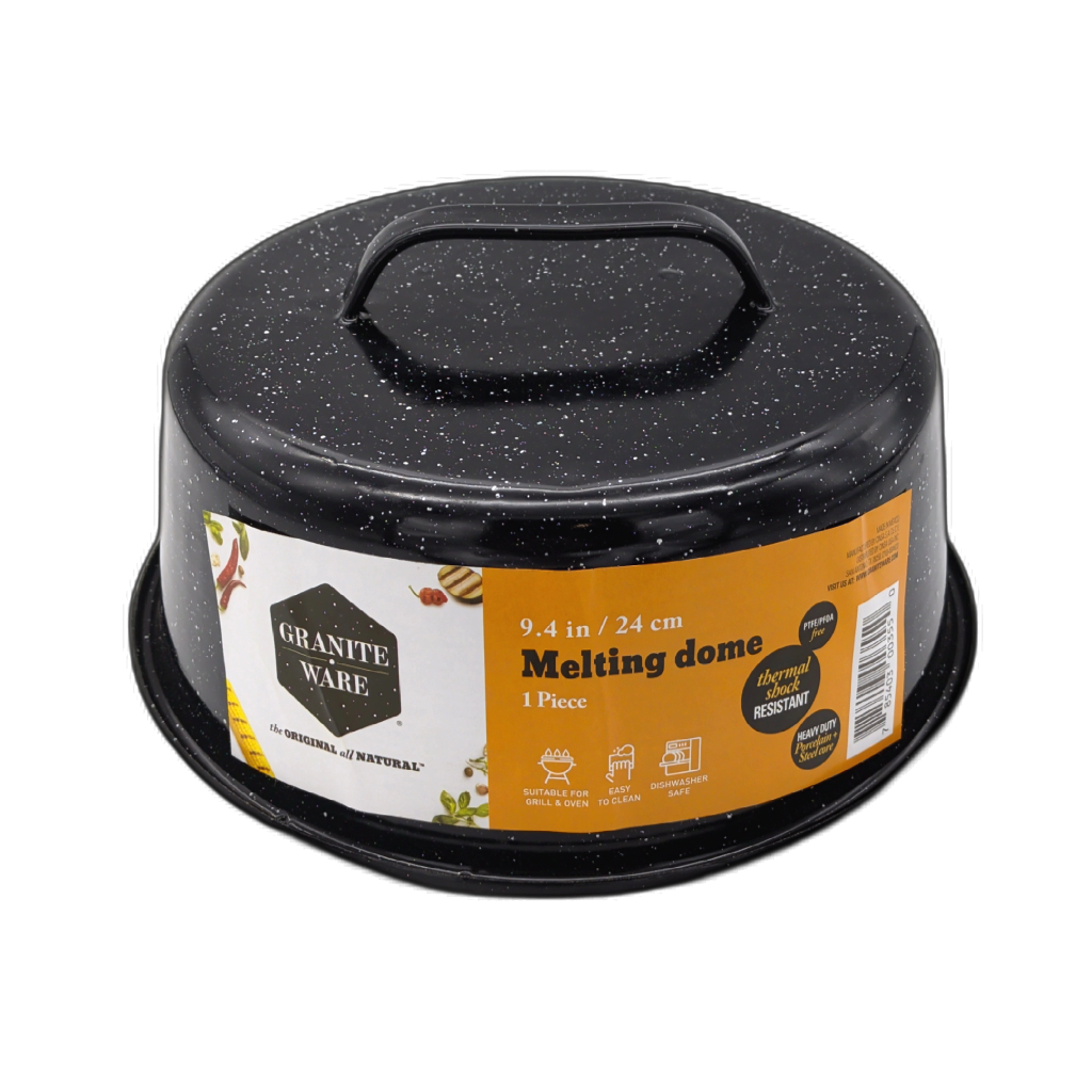 Melting Dome 9.4" Black Enamel Granite