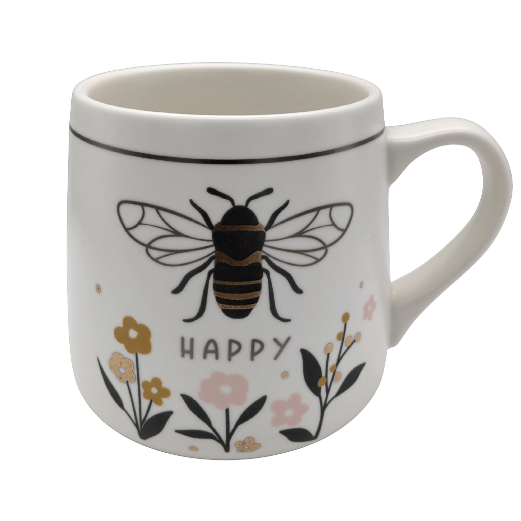 Flora Mug Bee Design 16oz