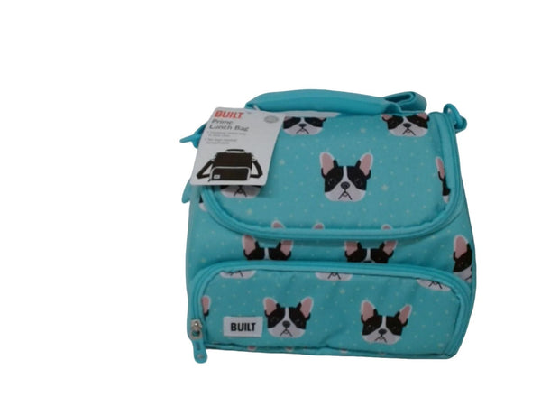 Prime Lunch Bag Insulated 2 Compartment Blue Dogs Built