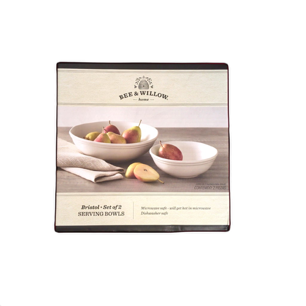 Bee & Willow Home Bristol Serving Bowls Set of 2 White