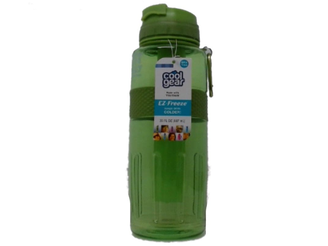 Water Bottle EZ-Freeze 887mL Green Cool Gear (ENDCAP) - Brantford Surplus