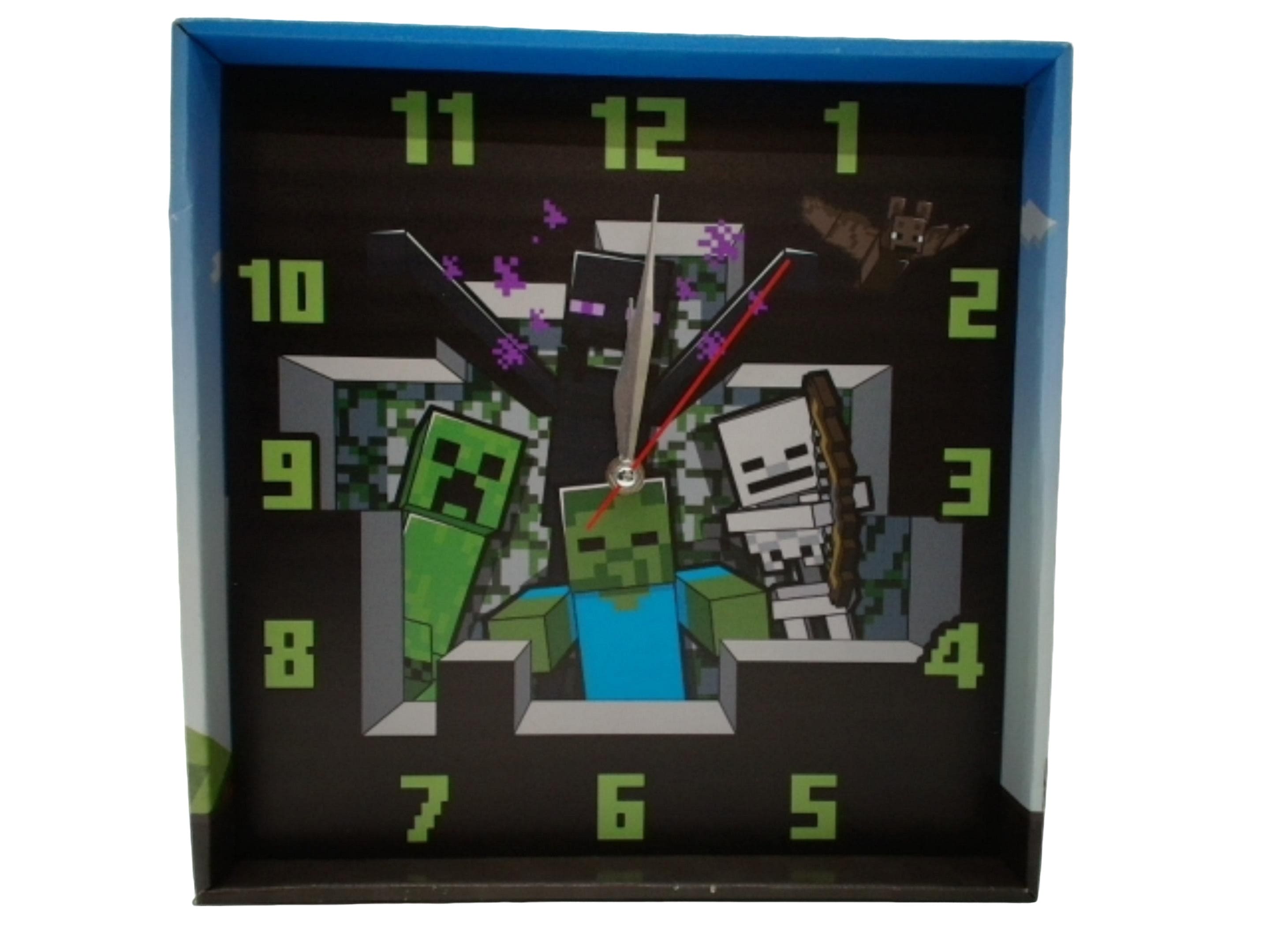 Wall Clock Minecraft Creeper 12"x12" - Brantford Surplus