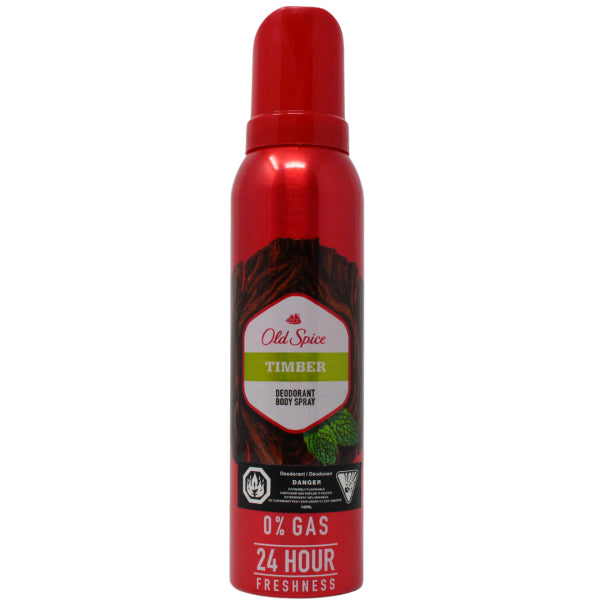 Old Spice Timber Body Spray Deodorant 140ml