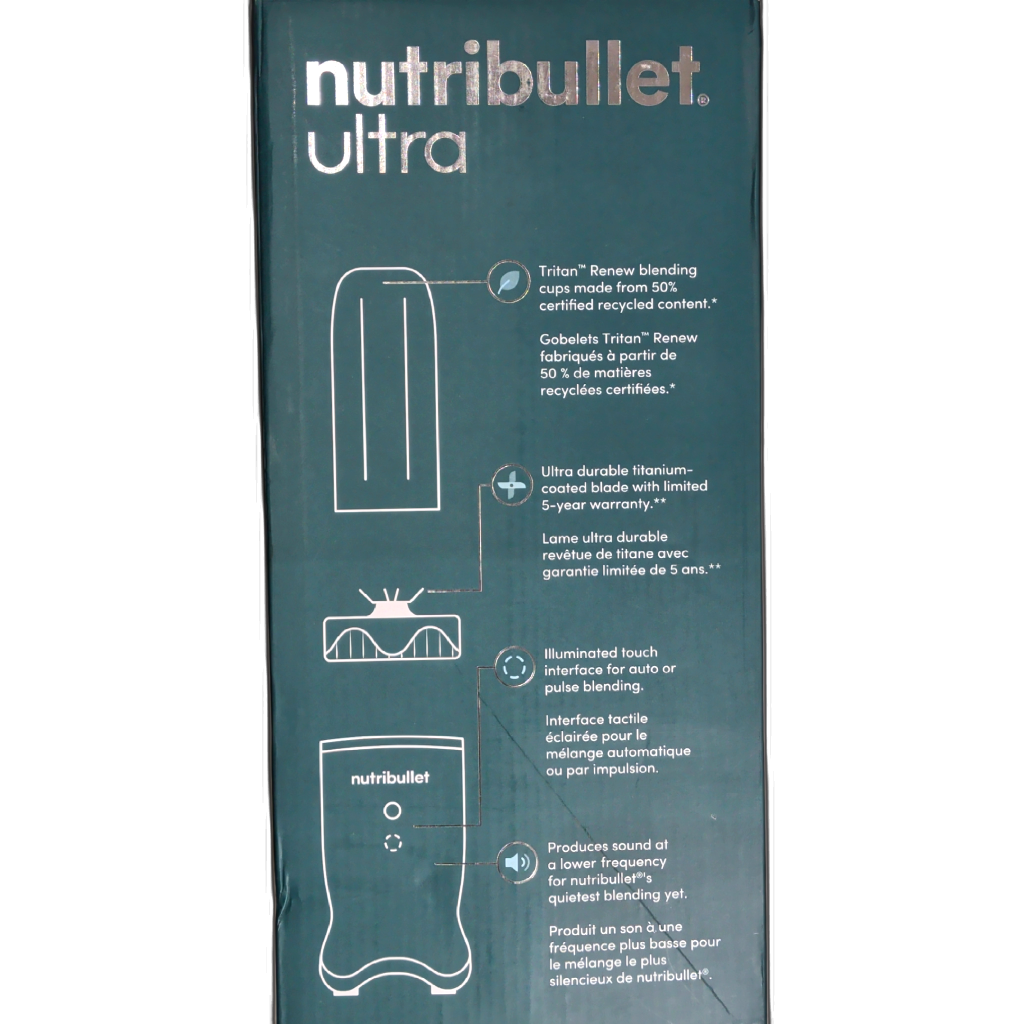 Nutribullet Ultra Blender 1200w 900ml Cup Capacity — side view