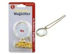 Magnifier Necklace 1-3/4" 36" Chain 5.5x Magnifier KWDC