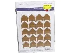 3/4" Embossed Photo Corner Kraft Natural MULIMP