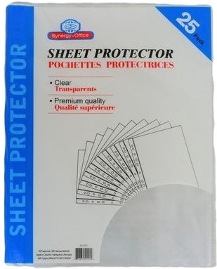 Page Protectors 25 Pack - Clear Sheet Protectors