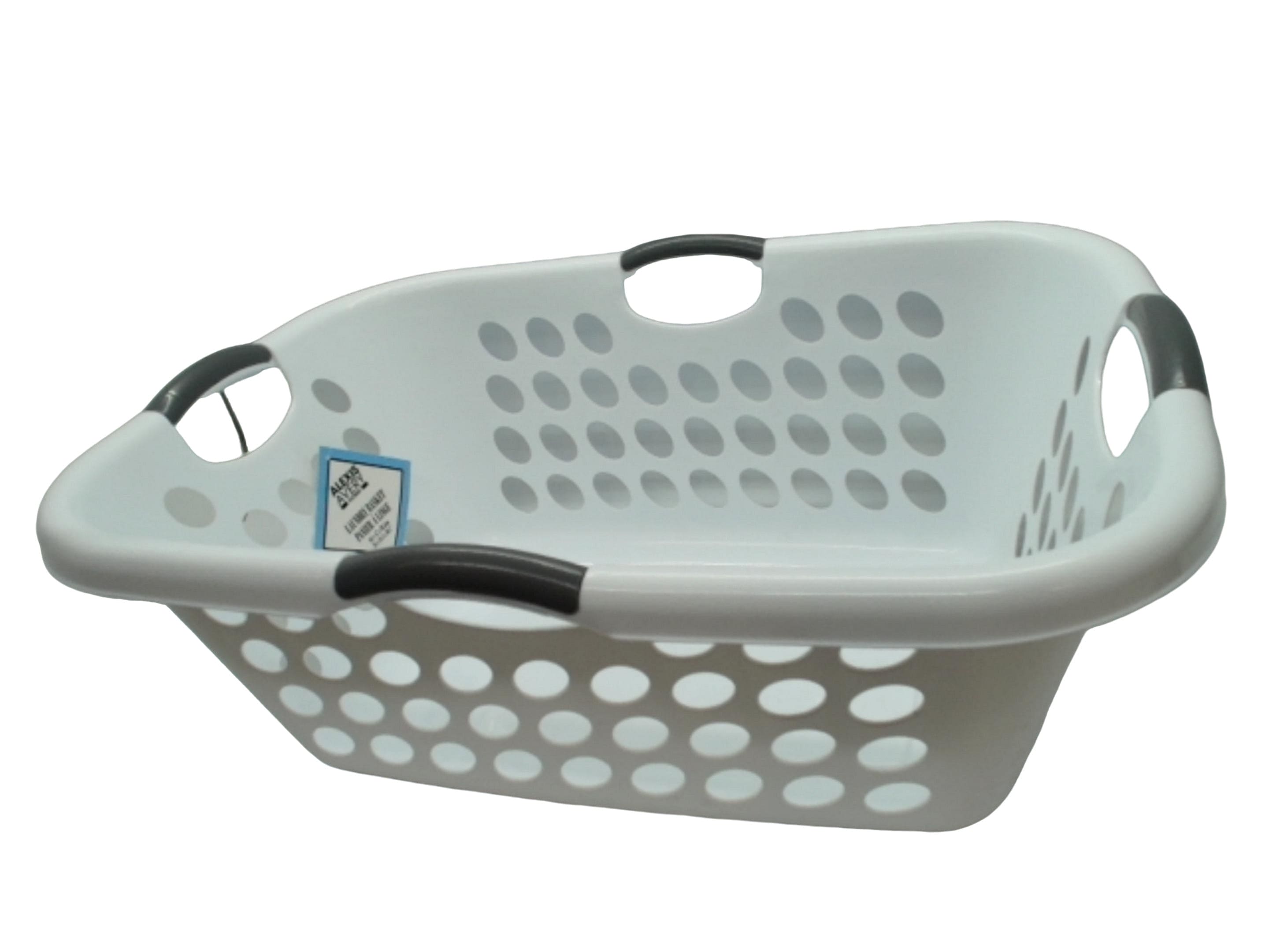 Laundry Basket 25" x 18.5" x 10.5" Plastic White/Grey Alexis Avery Home - Brantford Surplus