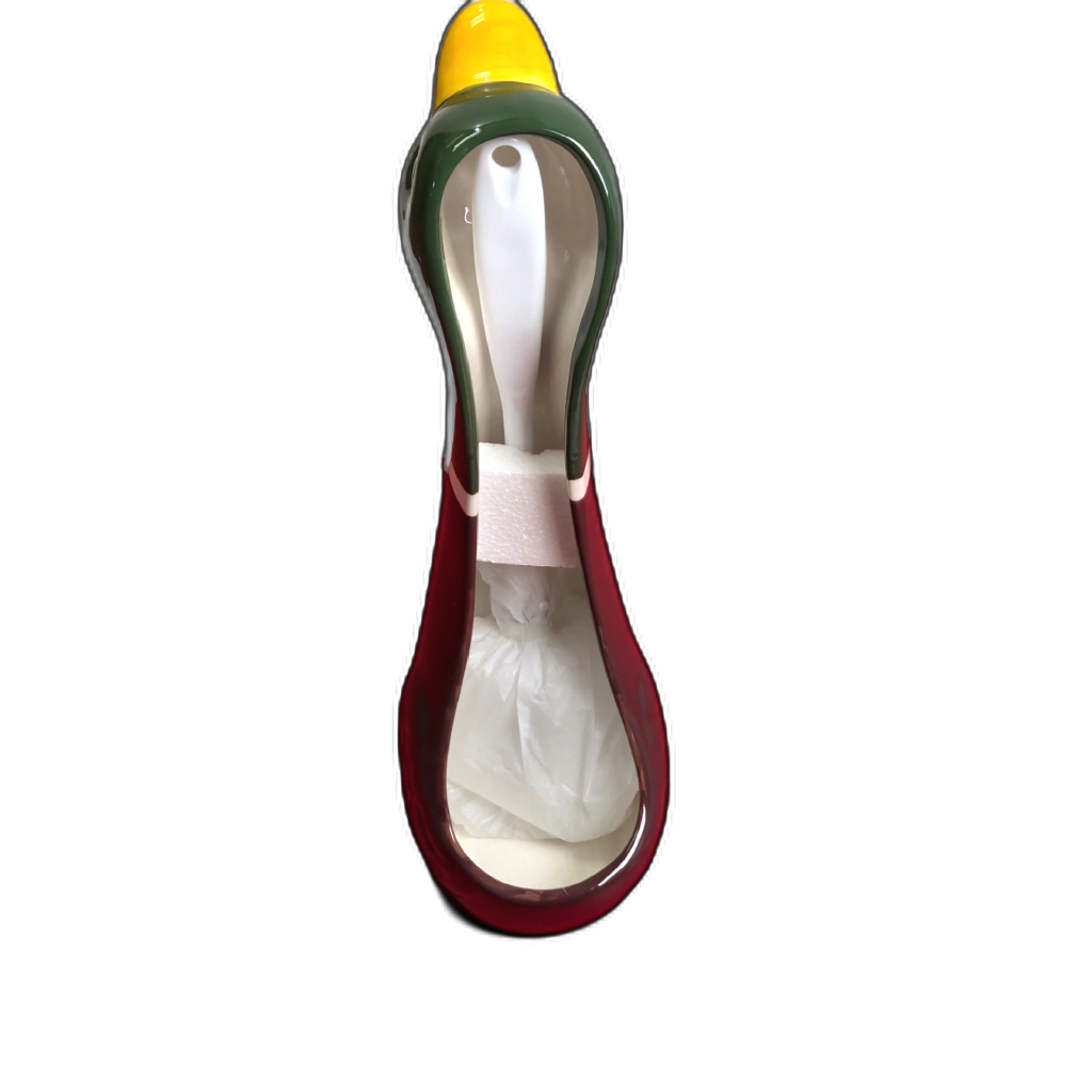 Ceramic Duck Bowl Brush Holder — side view