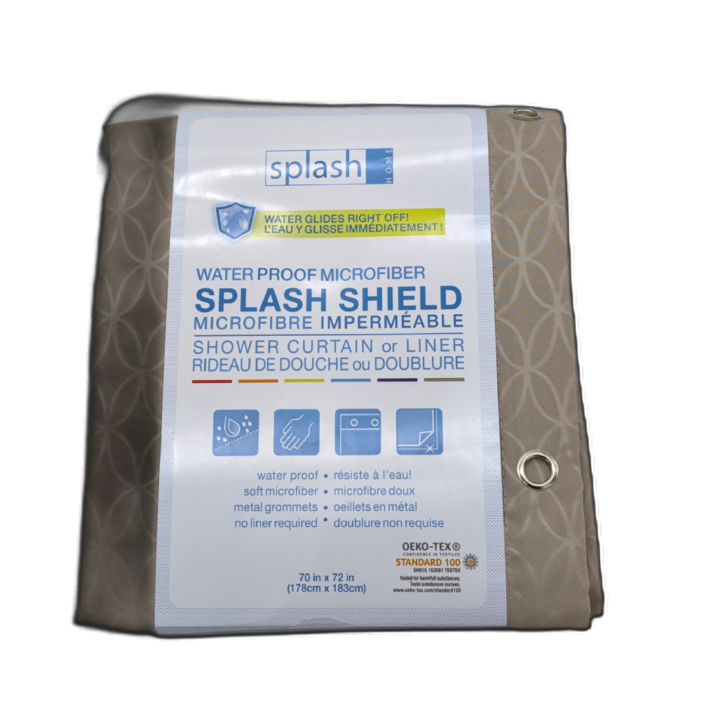Shower Curtain Waterproof Microfiber Splash Shield 70" X 72"