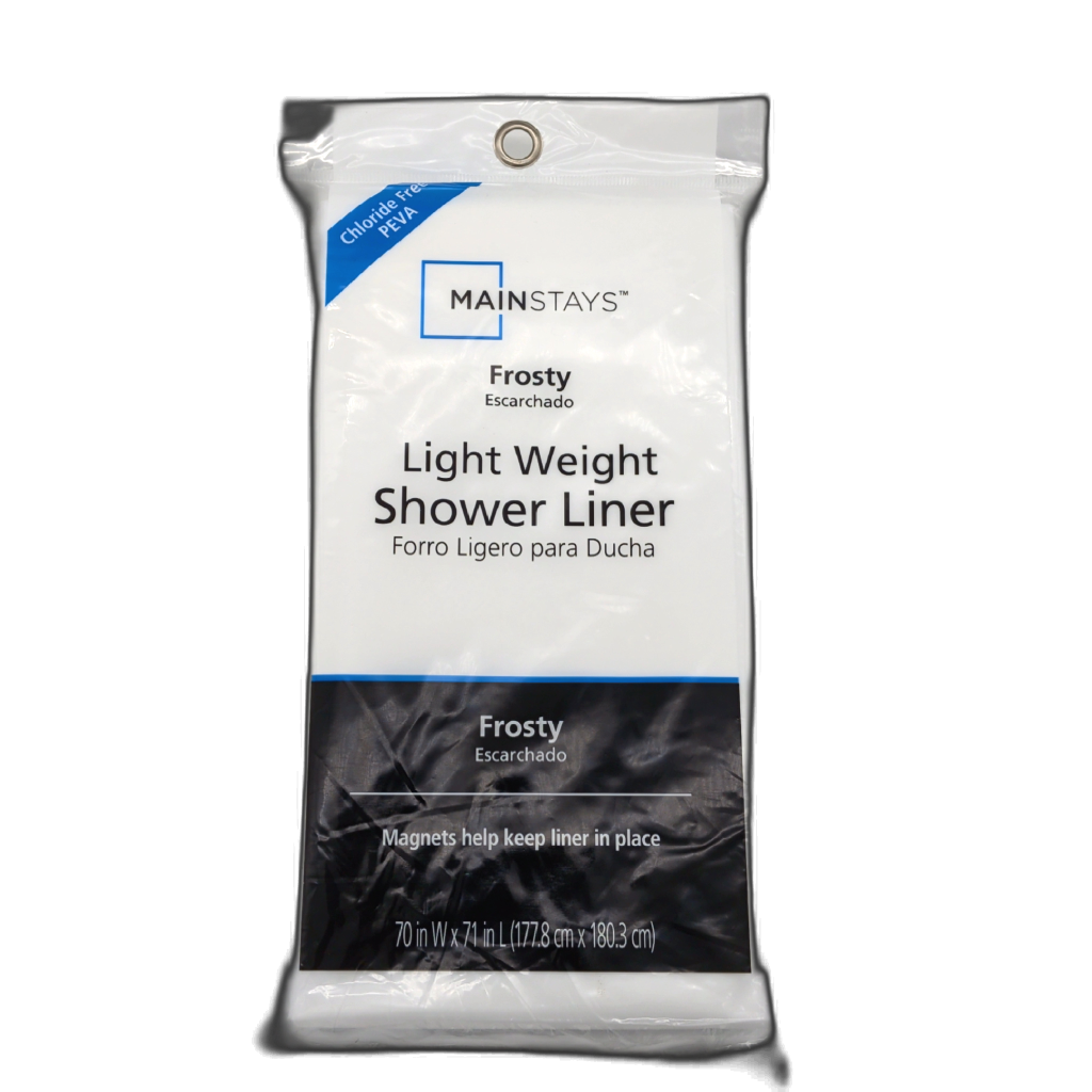 Light Weight Shower Liner Frosty 70" x 71" Mainstays