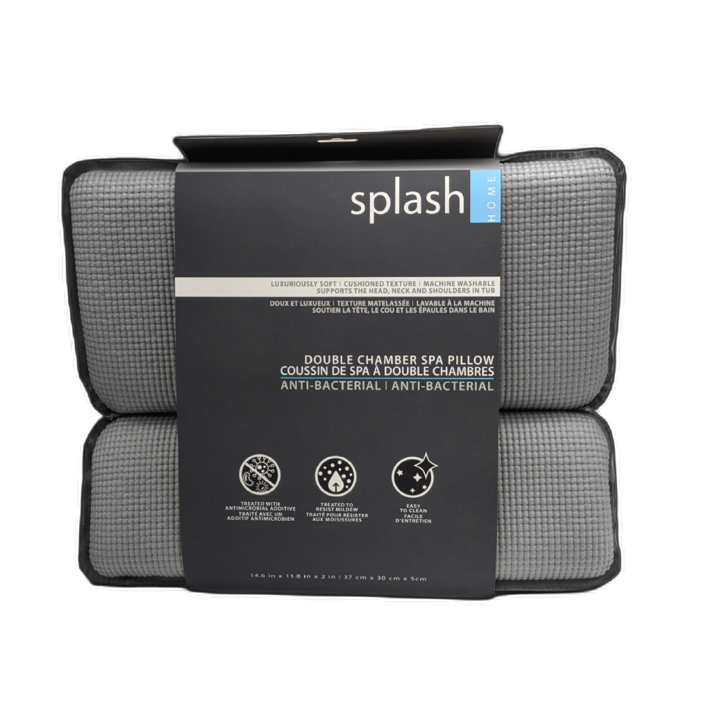 Double Chamber Spa Pillow Sooth Grey 14.6" X 11.8" X