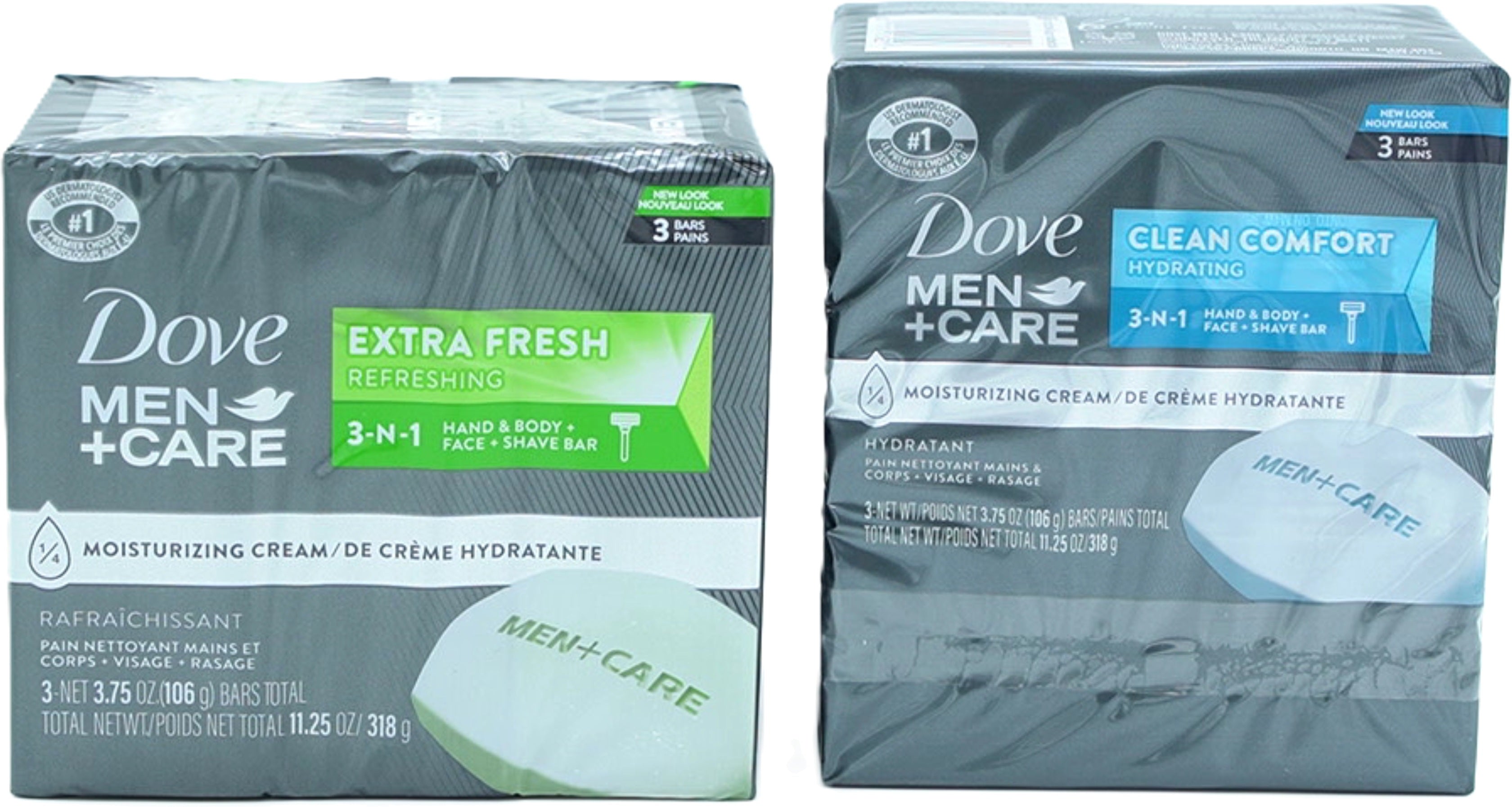 Dove Men+Care Bar Soap 3-Pack Clean Comfort Fresh