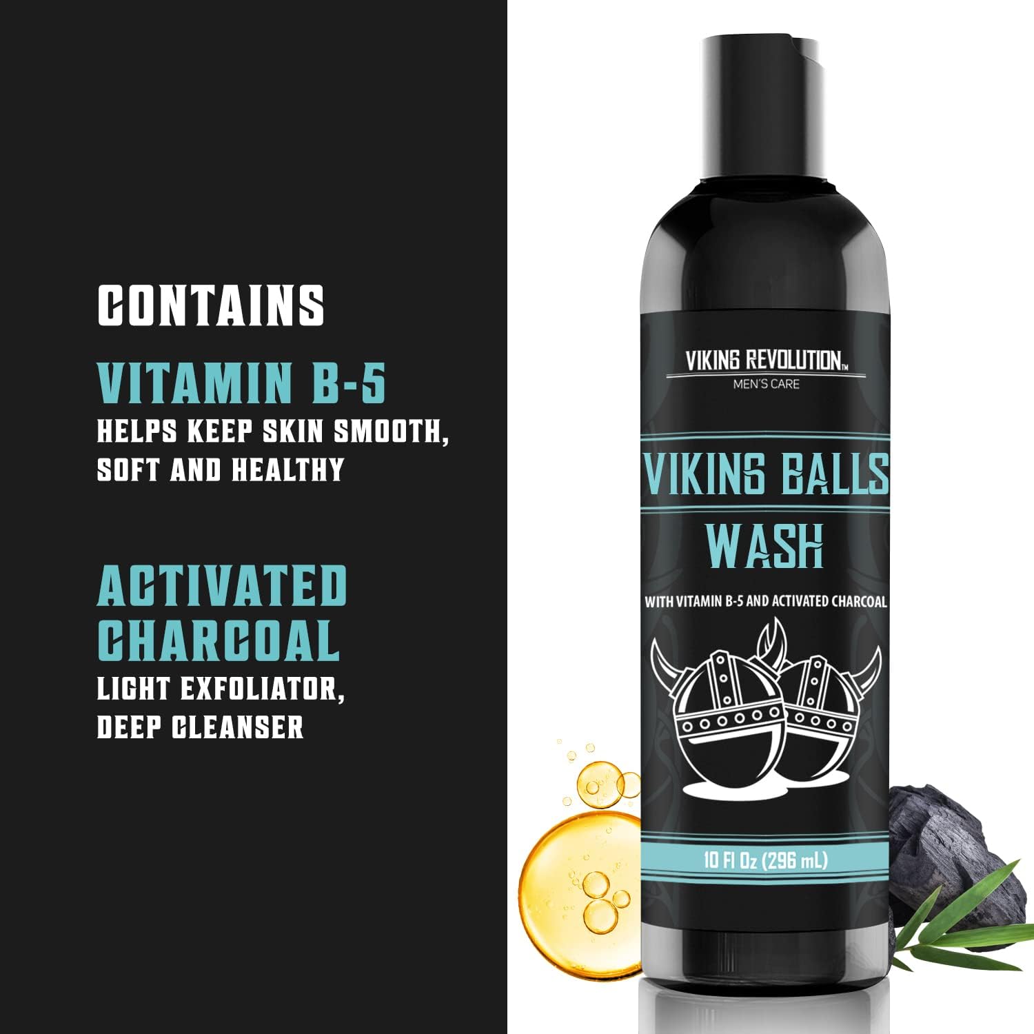 Ball Wash w/Vitamin B-5 & Activated Charcoal 296mL Viking Revolution Men's Care