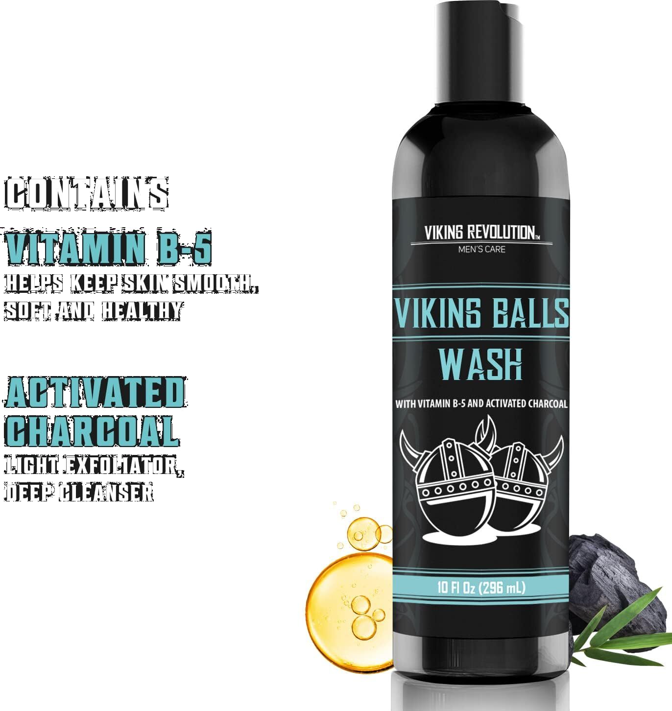 Viking Revolution Ball Wash Charcoal Vitamin B5 Men