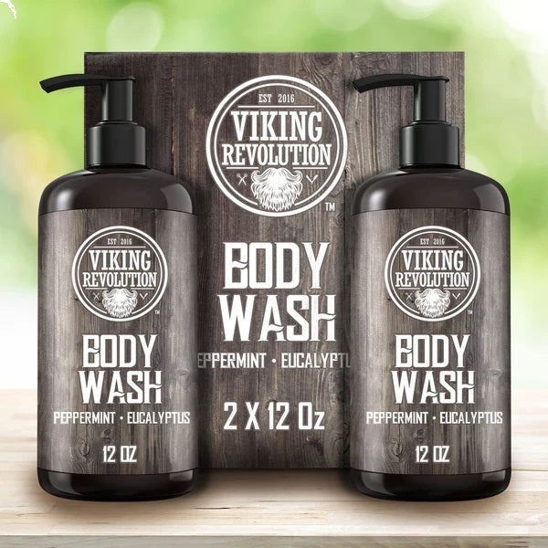 Viking Revolution Peppermint Eucalyptus Body Wash 2-Pack 12oz