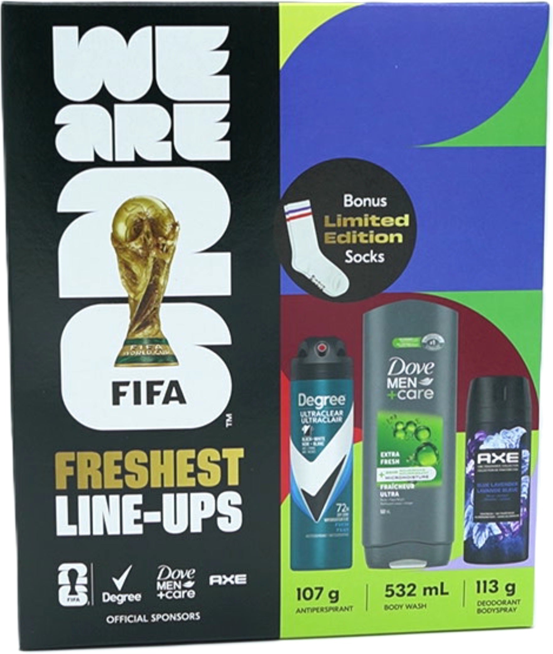 FIFA Men's Antiperspirant Body Wash Deodorant Gift Set