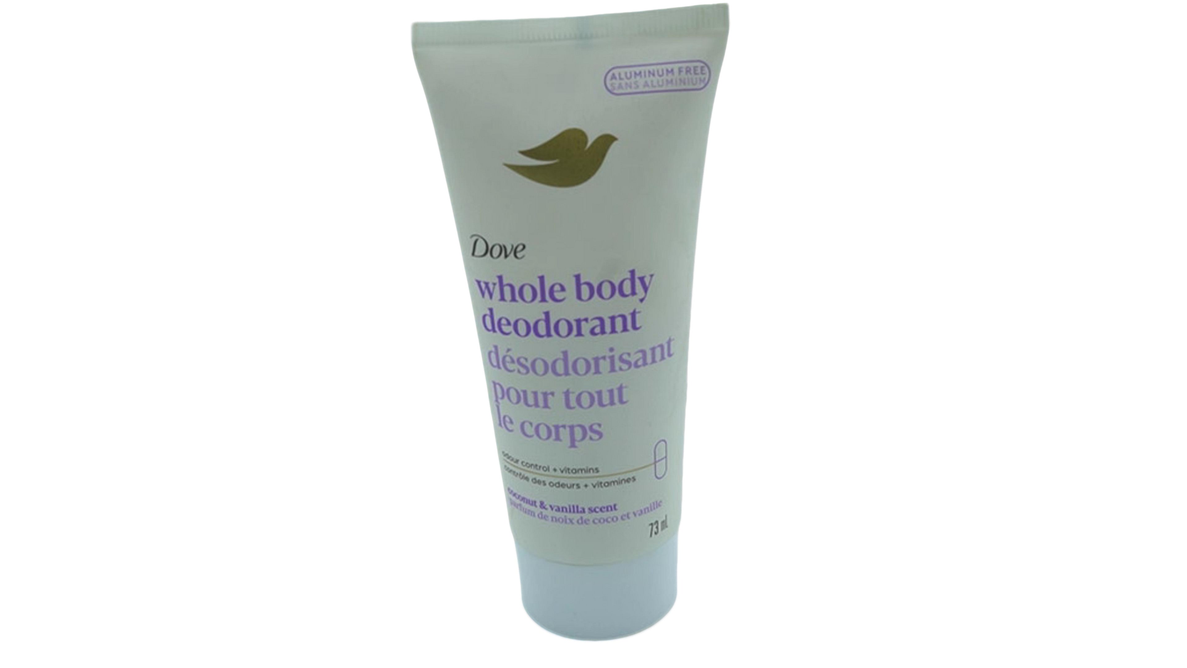 Dove Whole Body Deodorant Coconut Vanilla – Long-Lasting 73mL