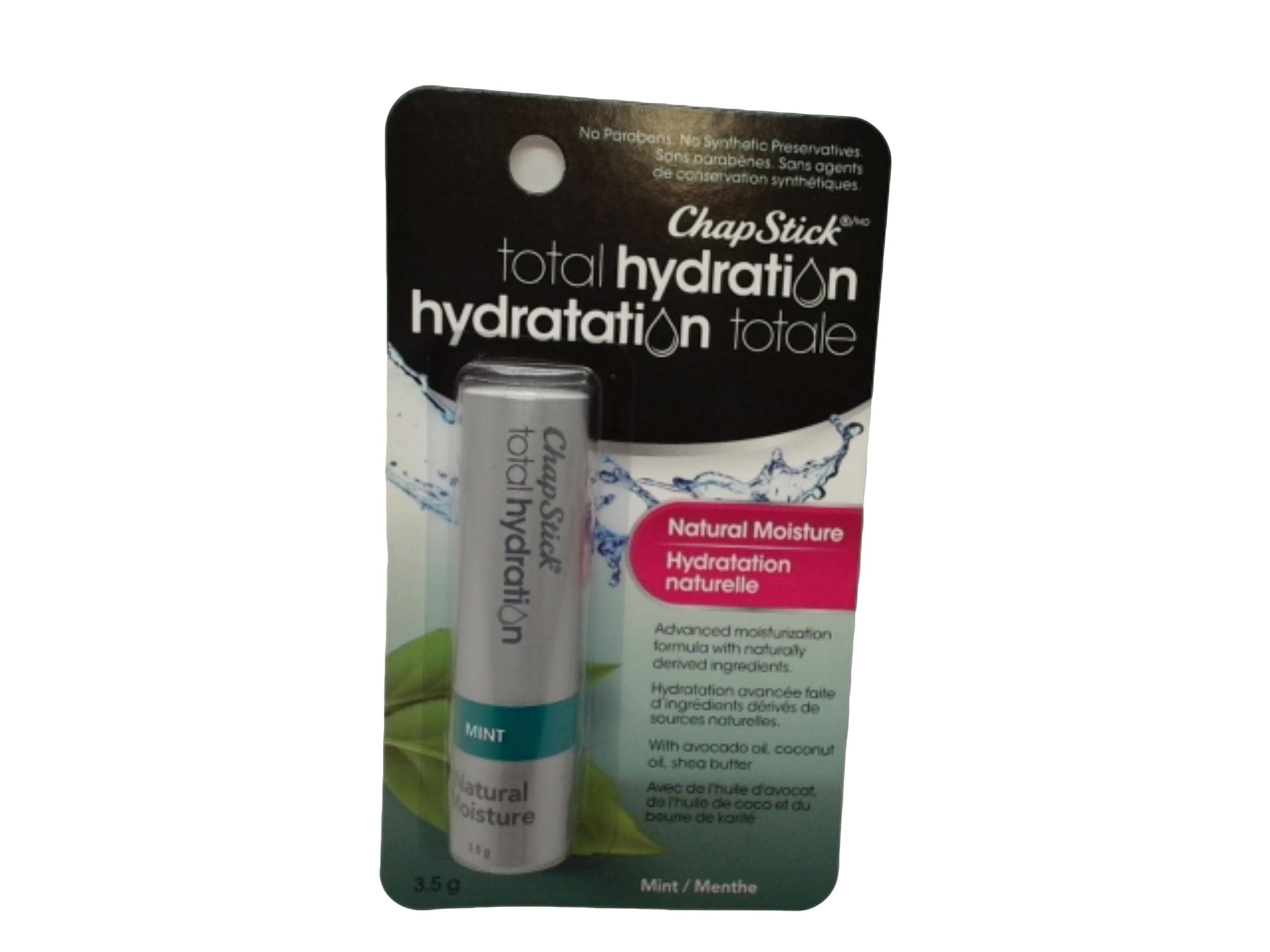 Chapstick Total Hydration Mint 3.5g. Natural Moisture - Brantford Surplus