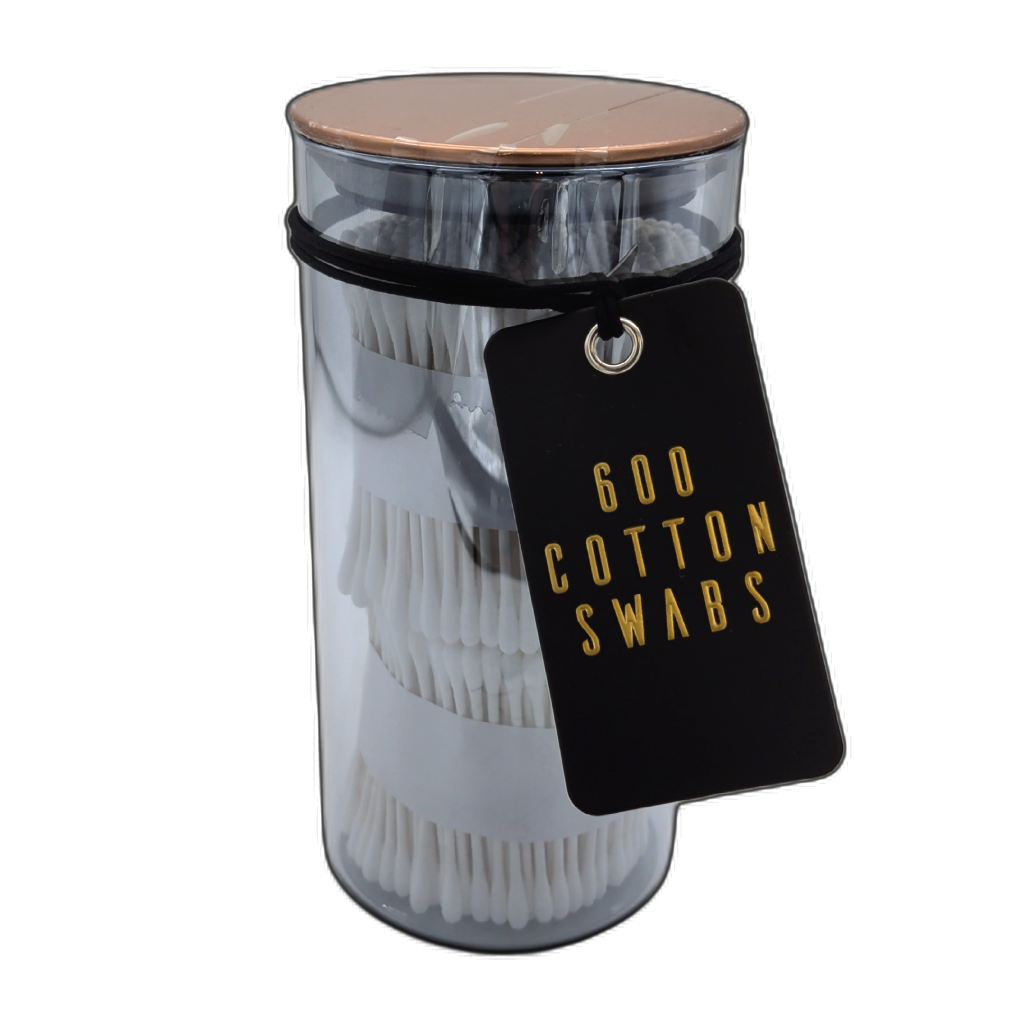 600 Cotton Swabs In Glass Jar