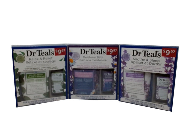 Dr. Teal's Epsom Salt Soak & Foaming Bat Set Assorted