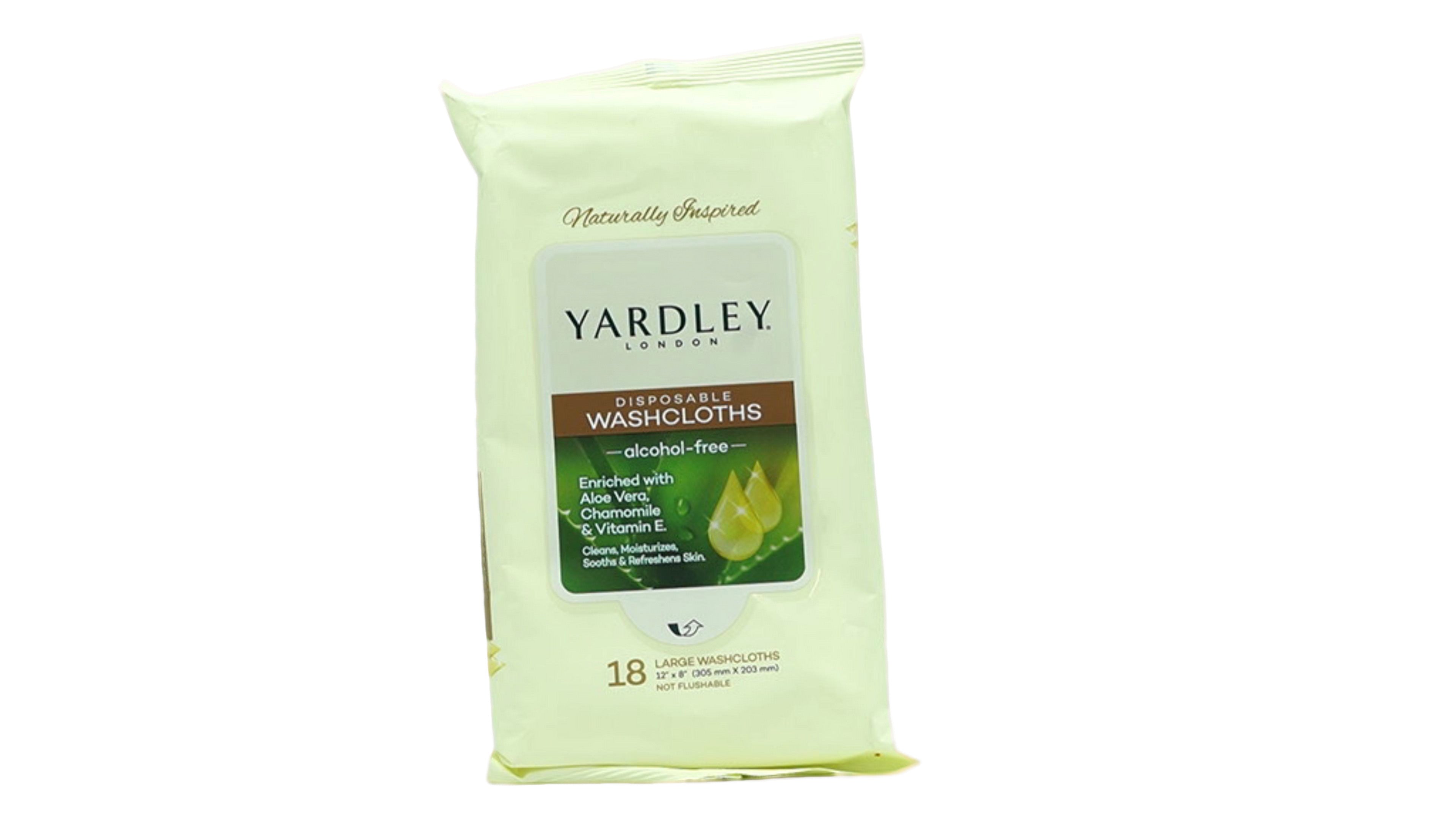Yardley London Disposable Wash Cloths 18pc 12"x8"