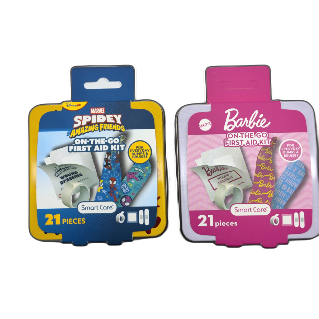 On-the-Go First Aid Kit 21-Piece Spiderman or Barbie
