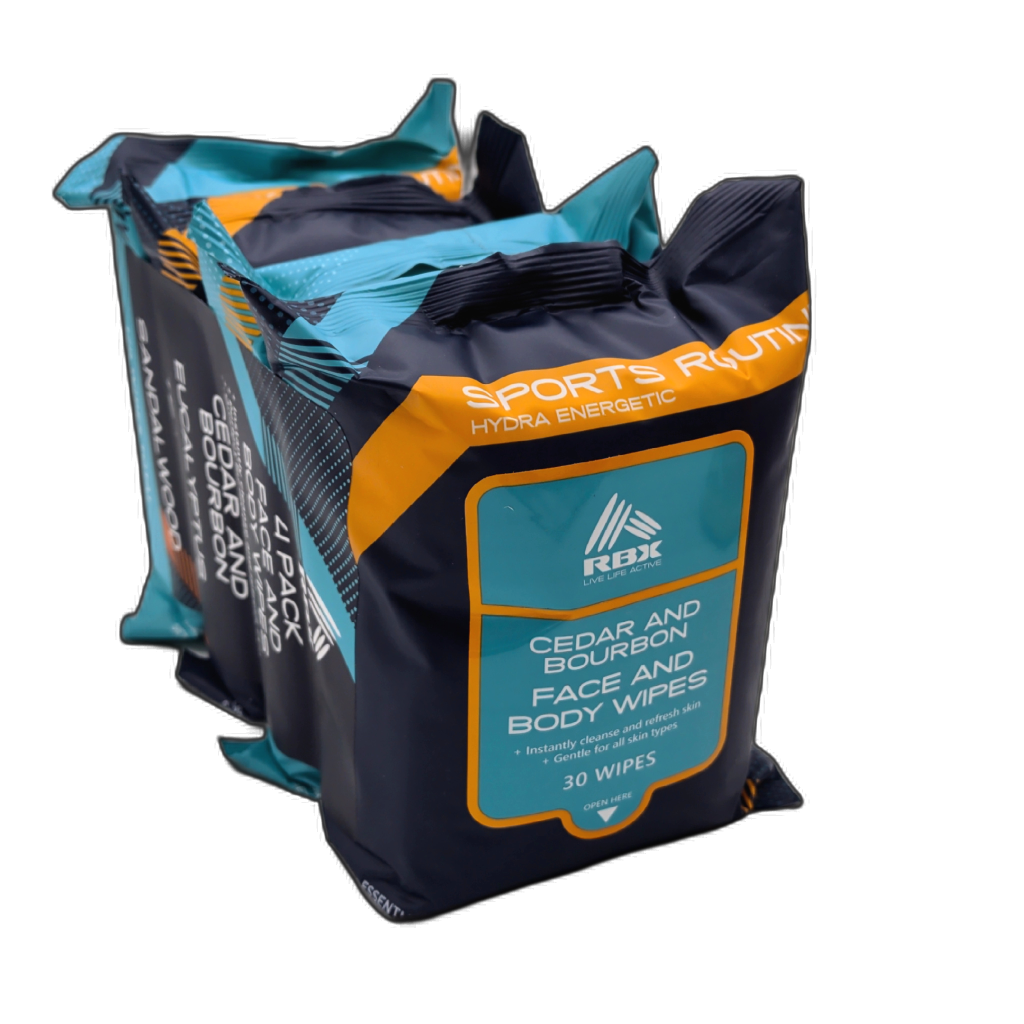 RBX Face & Body Wipes 4-Pack — 120 Wipes Total
