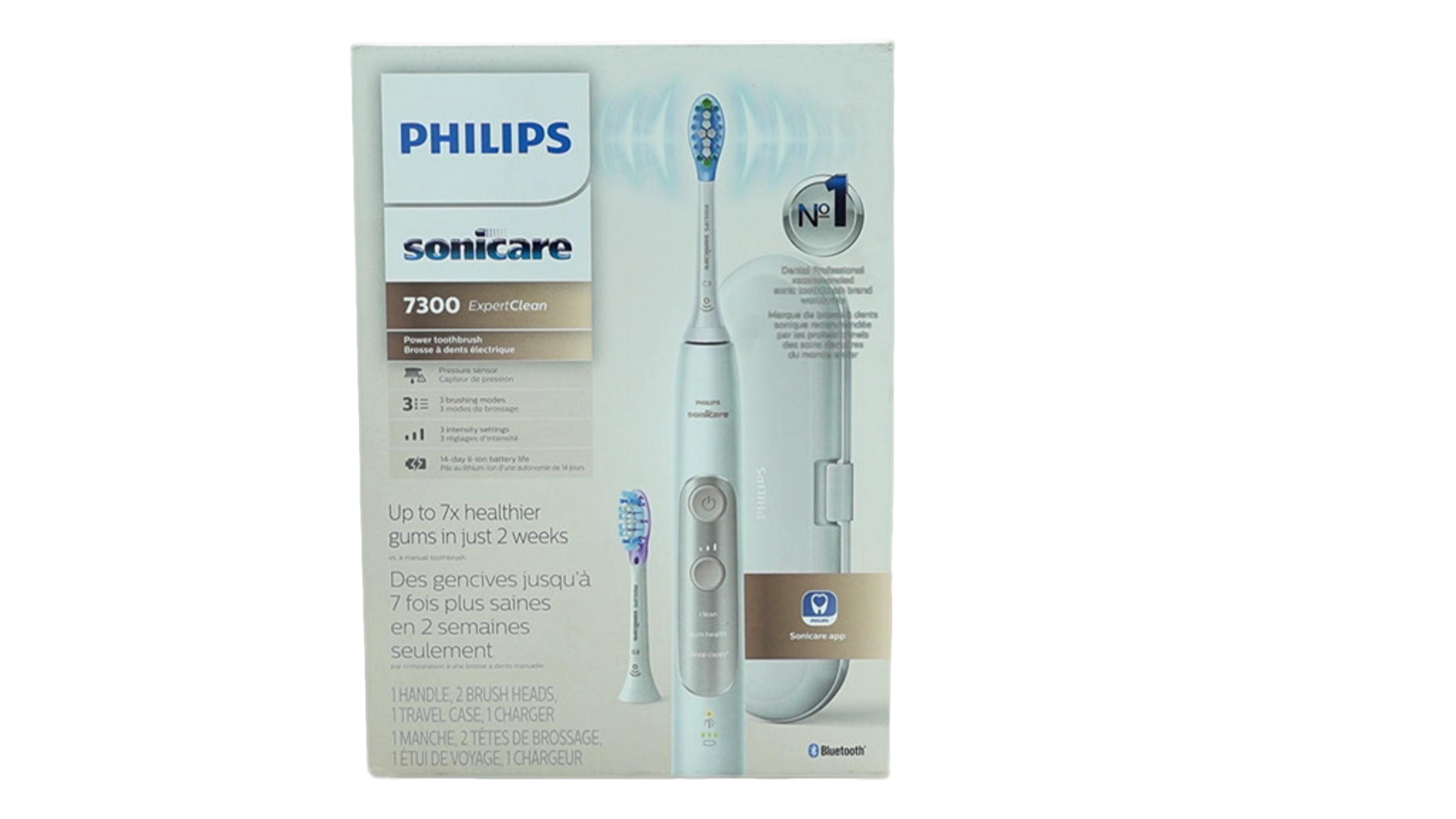 Philips Sonicare 7300 Electric Toothbrush - 2 Heads, Travel Case