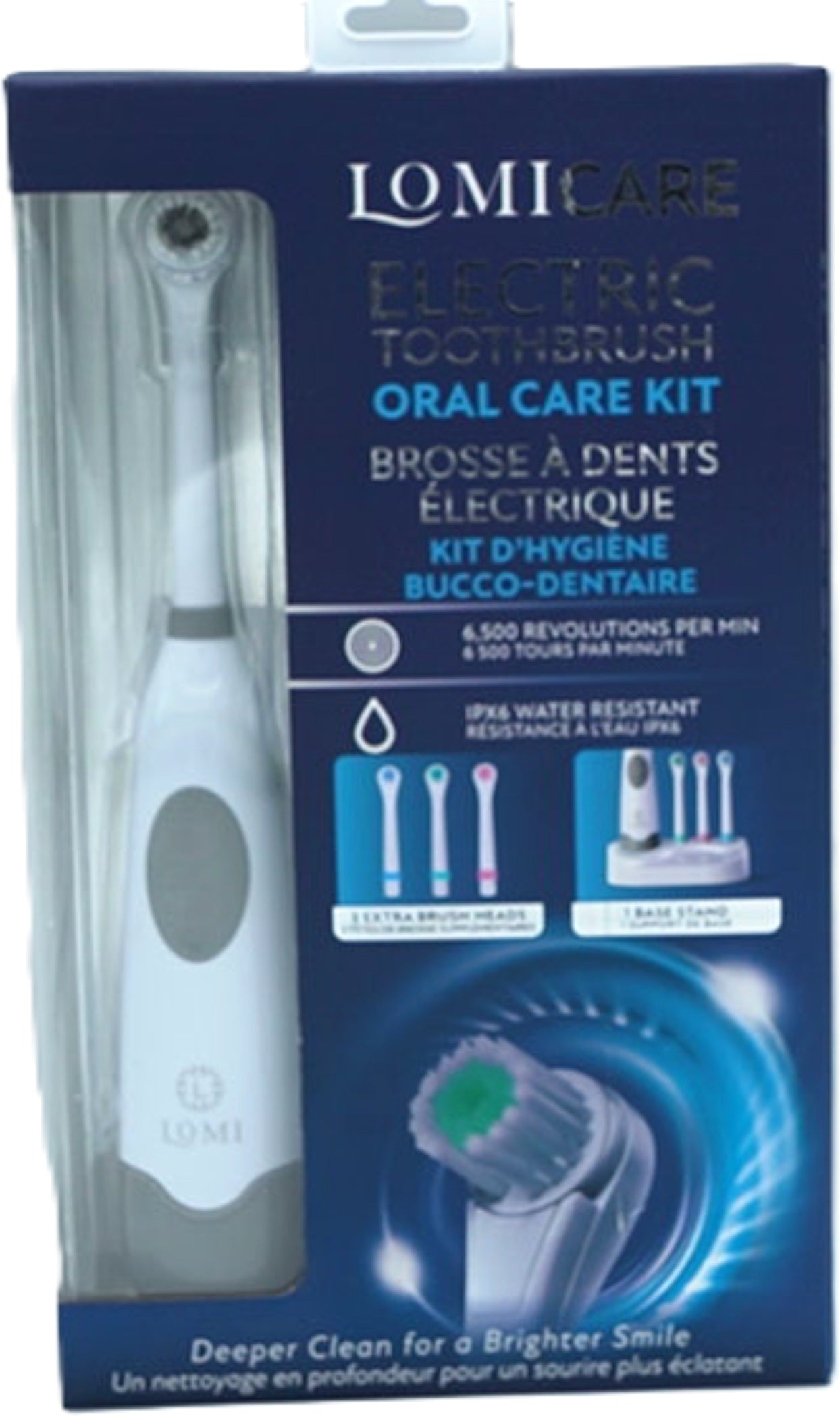 Lomicare Electric Toothbrush Kit with Stand & 3 Heads