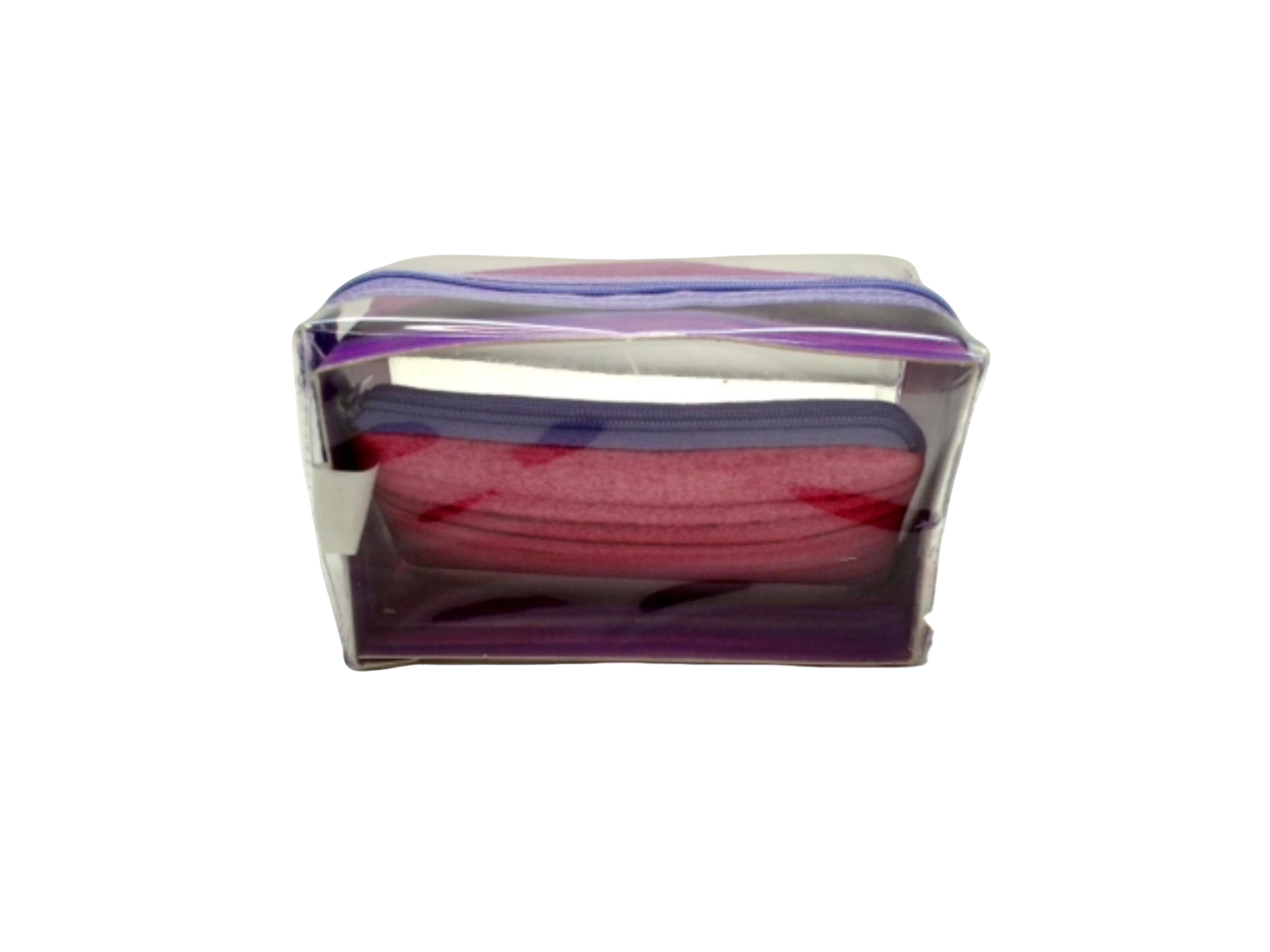 Ombre Cosmetic Pouch Set - 2 Clear Makeup Bags