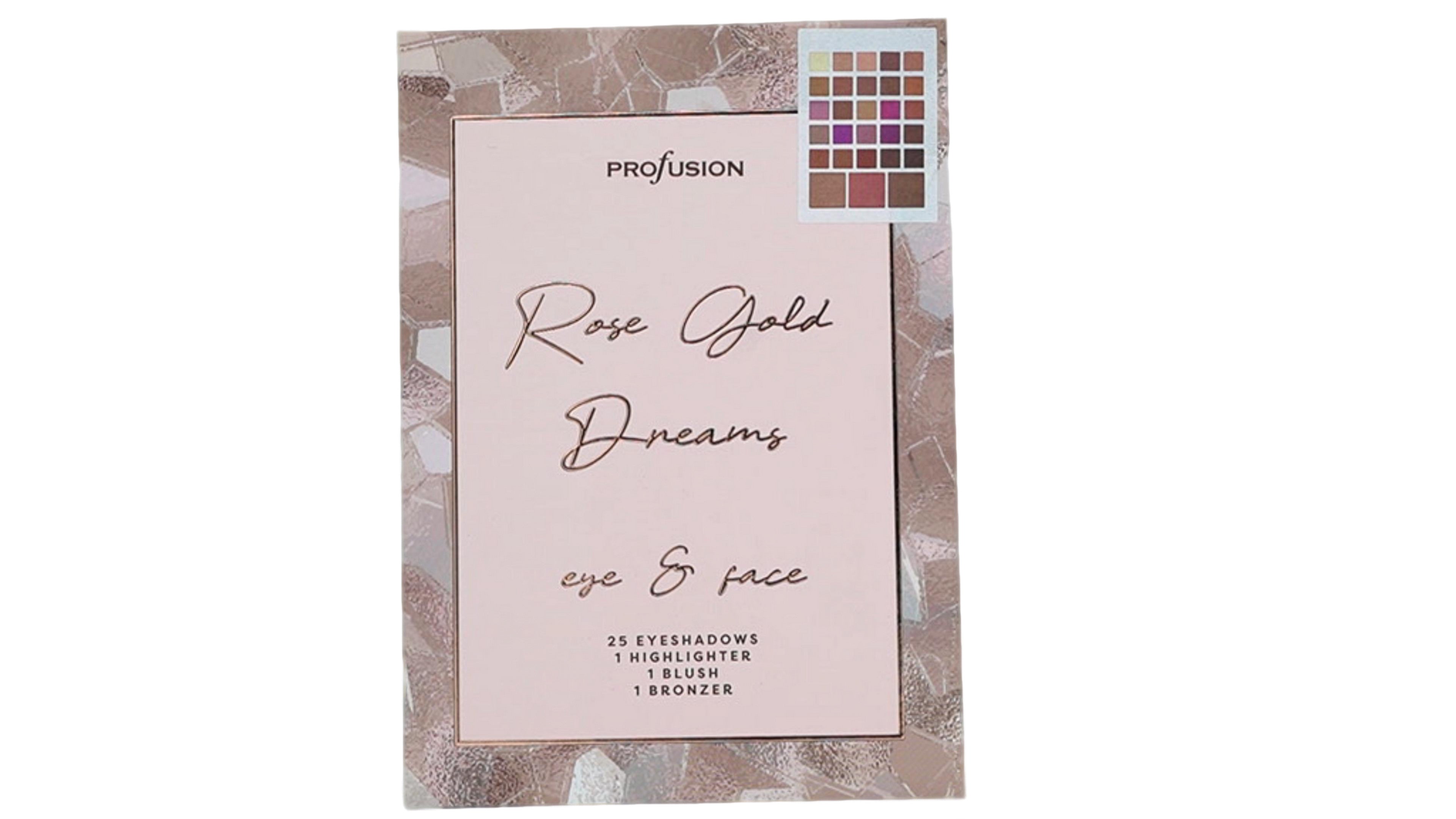 Profusion Rose Gold Eyeshadow Palette with Highlighter Blush Bronzer
