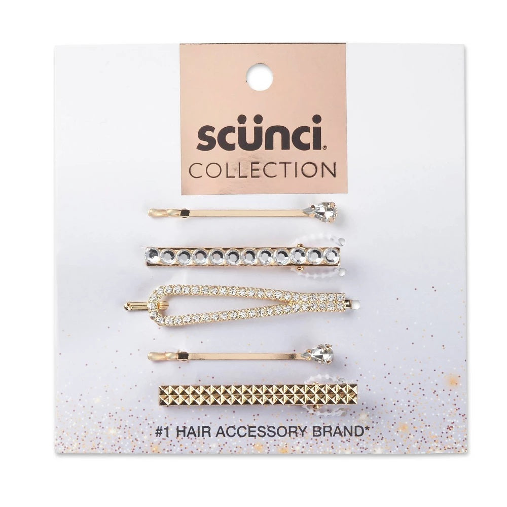 Scunci Rhinestone Bobby Pins 5pk