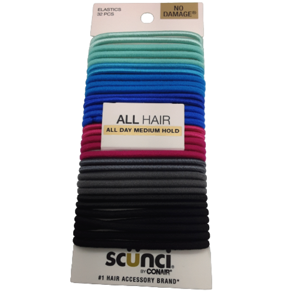 Scunci No Damage Hair Elastics 32 Pack
