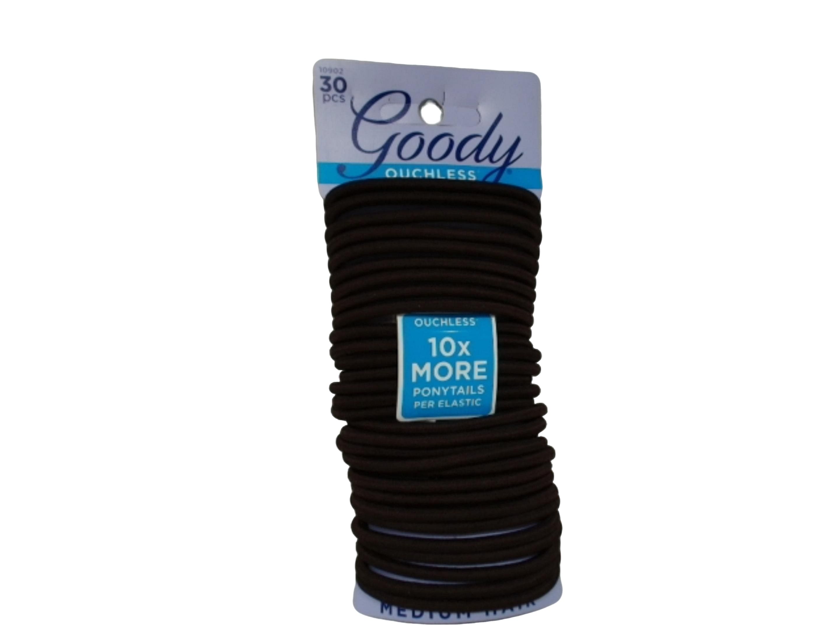 Hair Elastics 30pk. Chocolate Cake Brown Medium Hair Goody - Brantford Surplus