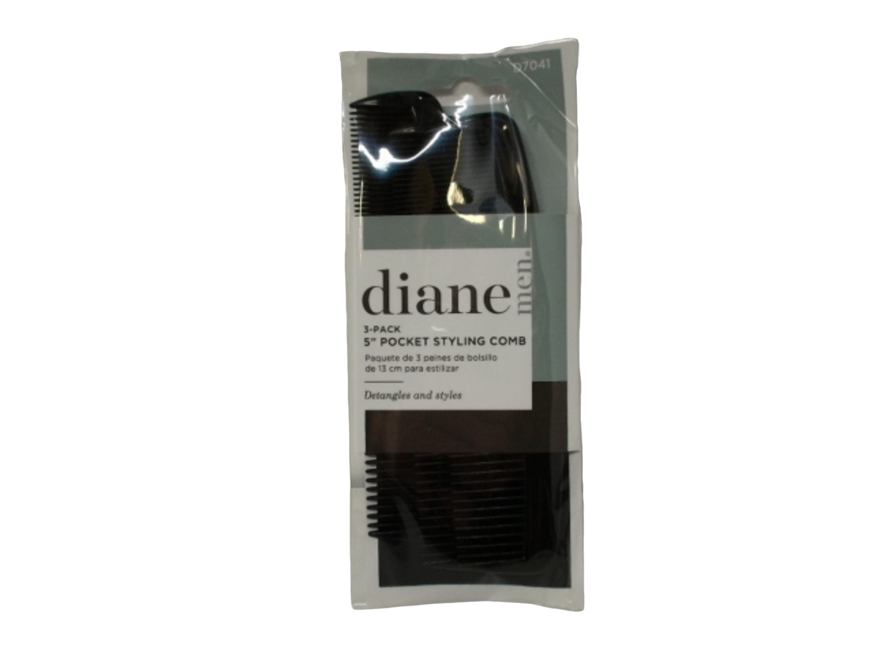 5" Pocket Styling Comb 3pk. Black Diane Men - Brantford Surplus