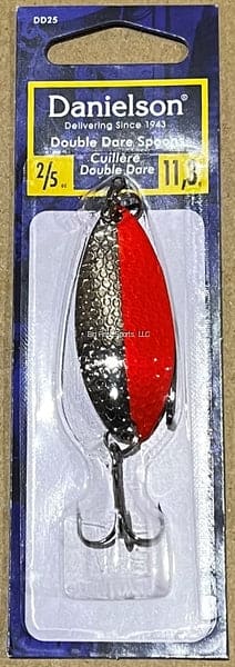 Danielson DD14NFO Double Dare Hammered Spoon, 1/4oz, w/Treble & - Brantford Surplus