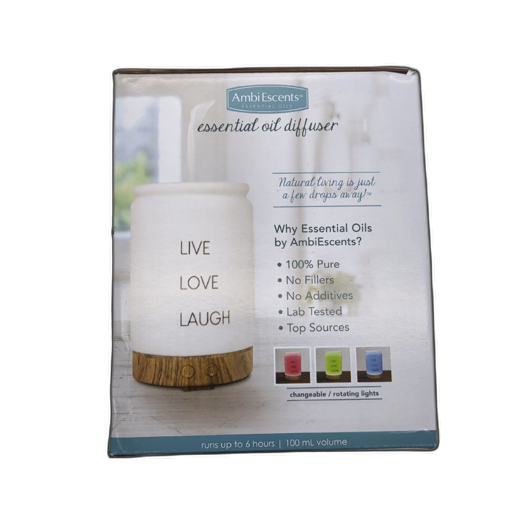 Essential Oil Diffuser 100mL Live Love Laugh Ambi Escents