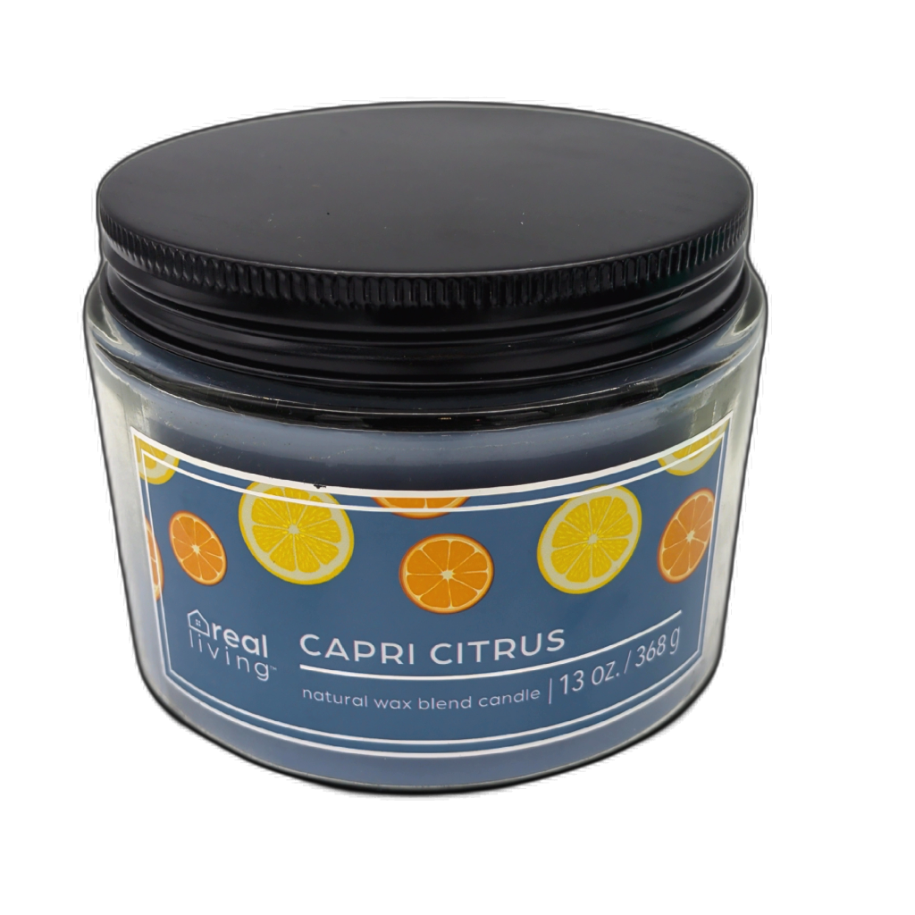Real Living Capri Citrus 13oz Natural Wax Jar Candle