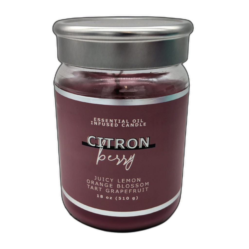 Citron Berry 18oz Essential Oil Infused Jar Candle