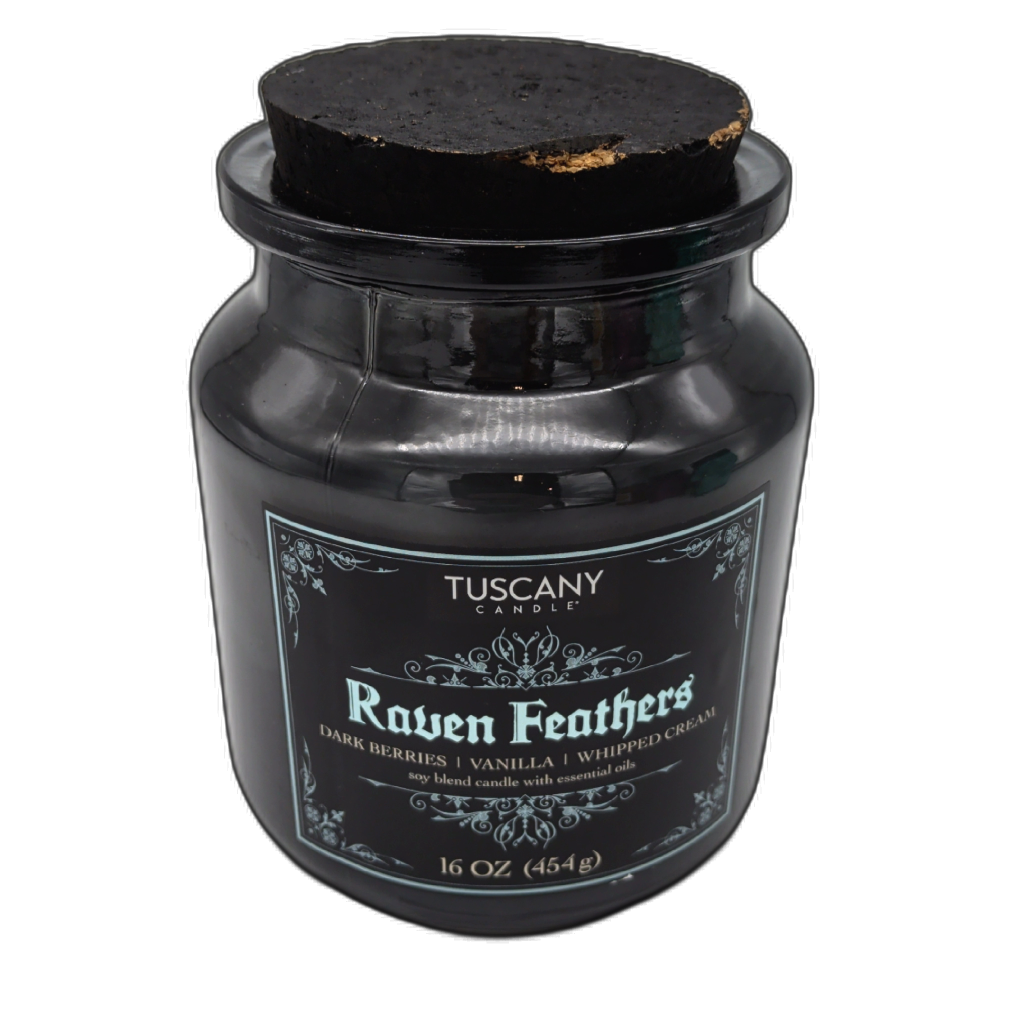 Tuscany Raven Feathers 16oz Halloween Scented Jar Candle