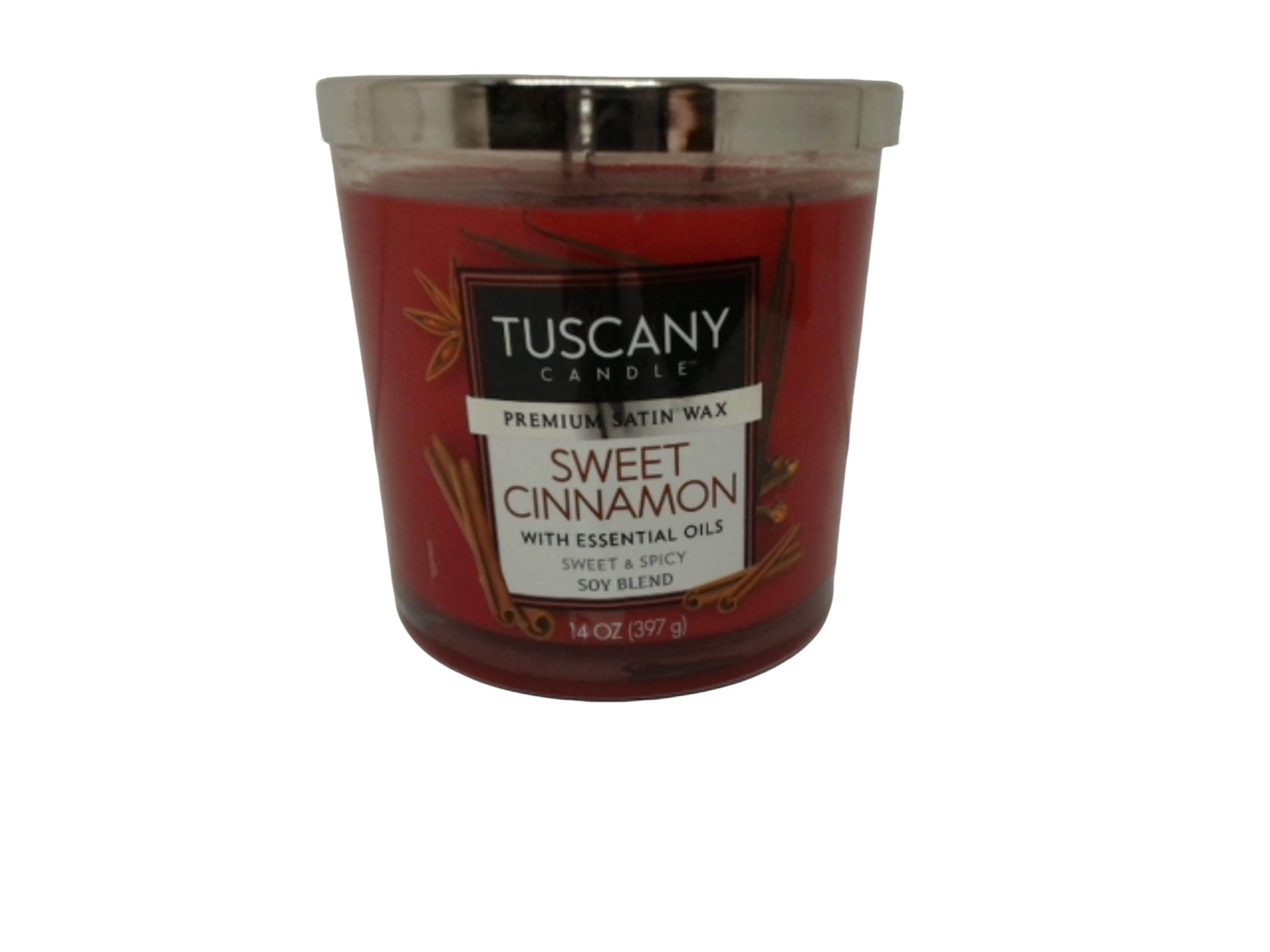 Jar Candle Tuscany 14oz. Sweet Cinnamon W/essential Oils Soy Blend - Brantford Surplus