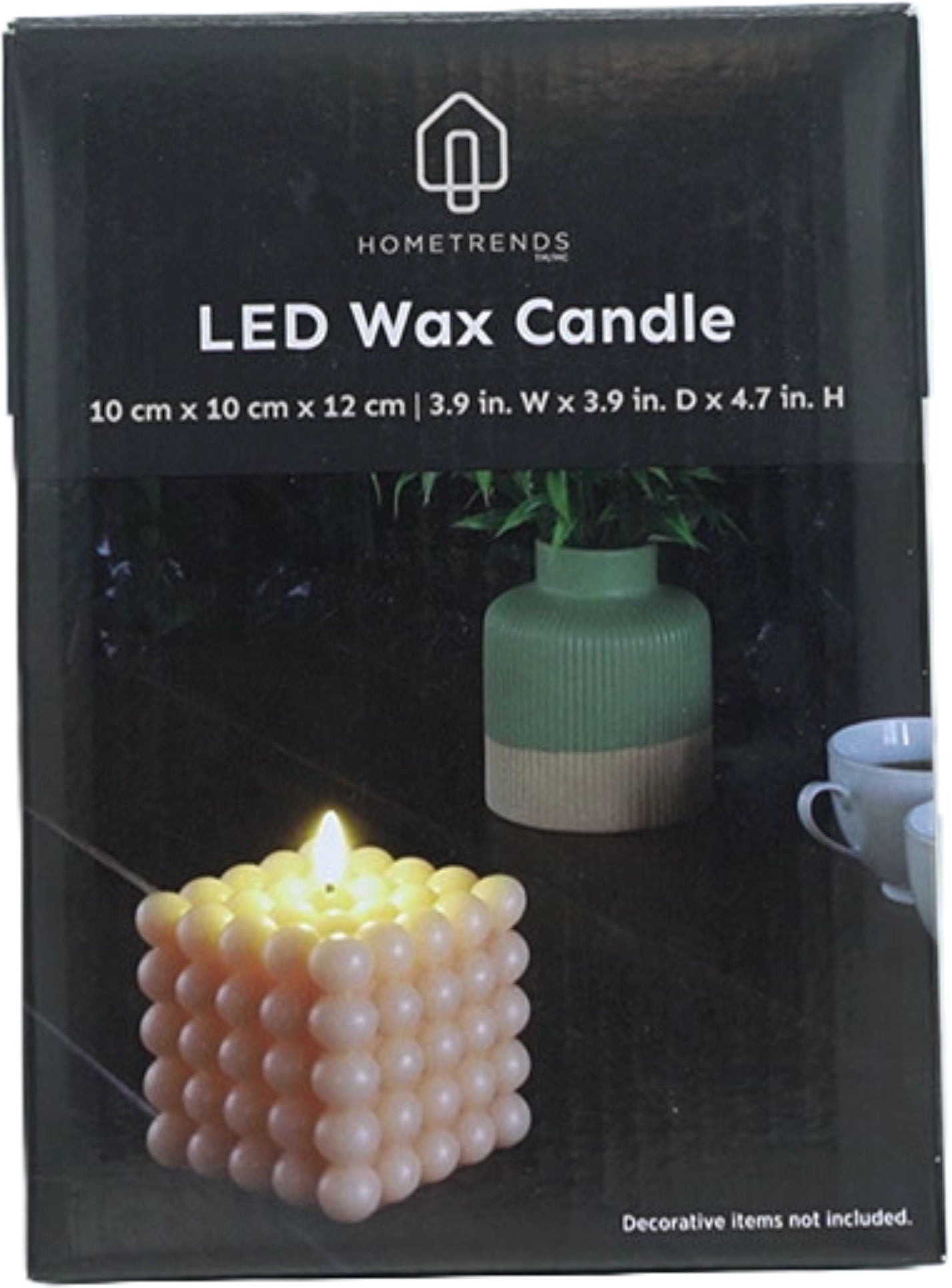 Hometrends LED Wax Candle 3.9" x 4.7"