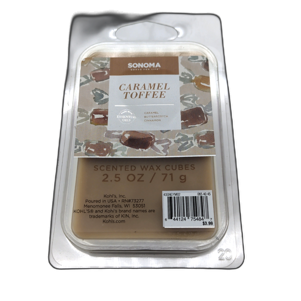 Sonoma Caramel Toffee 2.5oz Wax Melts
