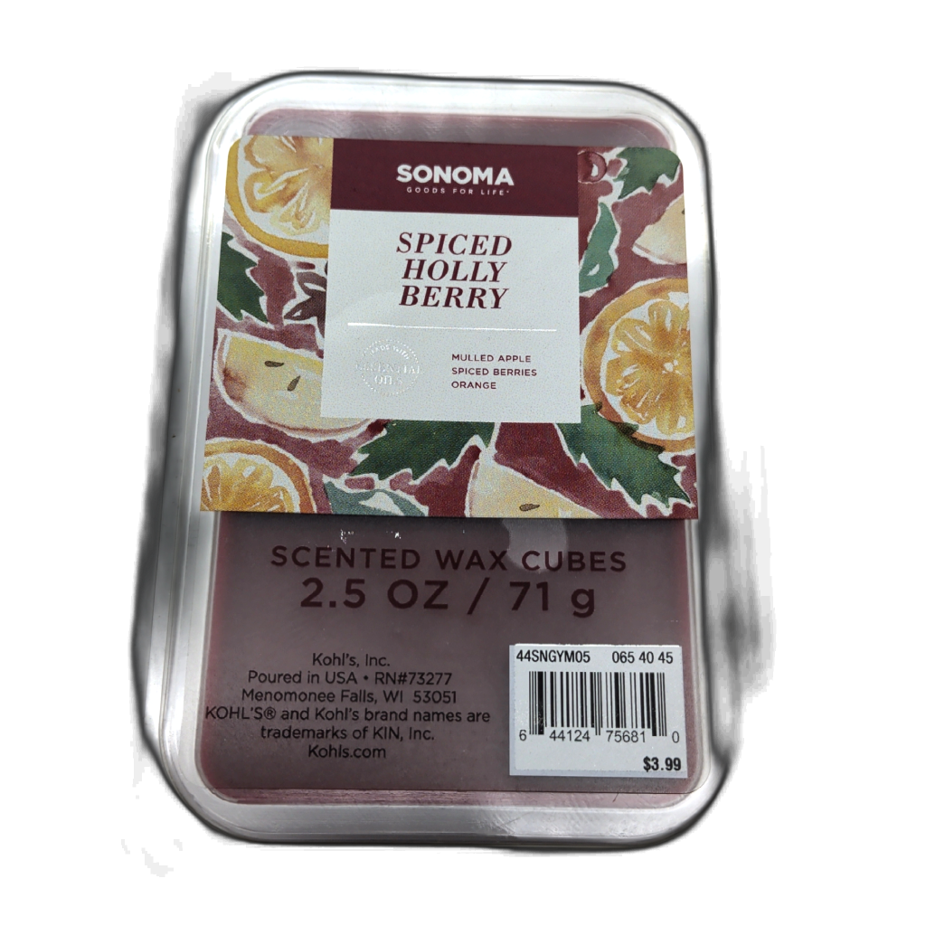 Sonoma Spiced Holly Berry 2.5oz Wax Melts