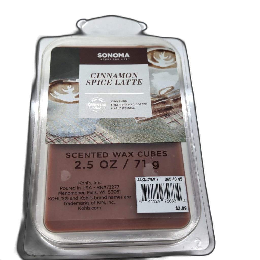 Sonoma Cinnamon Spice Latte 2.5oz Wax Melts