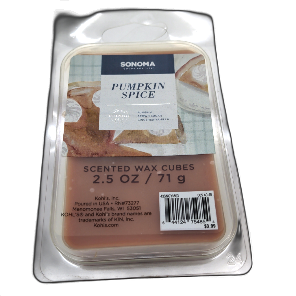 Sonoma Pumpkin Spice 2.5oz Wax Melts