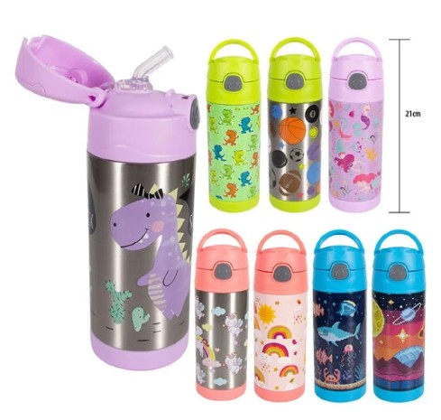 Kids Insulated Water Bottle 355ml Assorted Designs