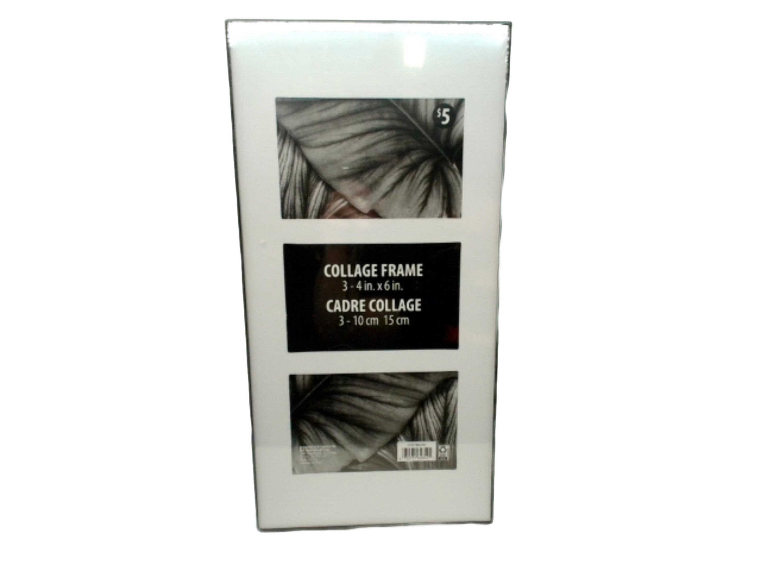 Collage Photo Frame Holds 3 - 4" x 6" Slimline Black